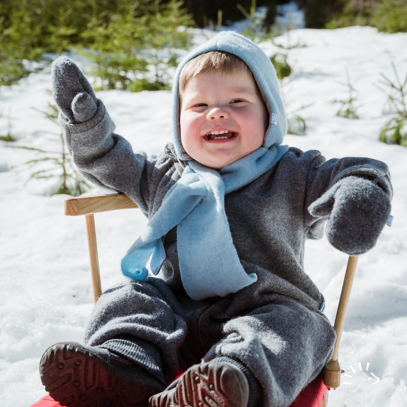 Vlněné rukavice silné Popolini - Lavender vel.1